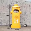Arte de Hierro Vintage Estilo Industrial Creativo y Único Hidrante de Incendios Cubo de Basura Metálico Grande con Tapa y Pedal de Pie para Sala de Estar y Uso en Exteriores