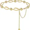 Elegante y Elegante Cadena de Cintura de Doble Capa con Borla de Perlas Artificiales, Cadena Corporal Simple de Cadena Cruzada para Mujer, Joyería Transfronteriza Europea y Americana