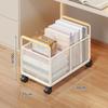 Caixa de Armazenamento de Livros Cesta de Armazenamento de Livros para Estudantes Rack de Armazenamento de Mochilas Escolares Removível com Rodas Caixa de Livros para Ensino Médio
