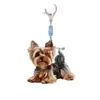 Lindo accesorio de llavero colgante de cachorro plano transfronterizo, decoración de corazón de San Valentín para mochila de acrílico