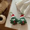 Ins Coreano Nuevo Dibujo Animado Papá Noel Oso Tela de Fieltro Colgante Llavero Lindo Colgante para Bolso para Mujeres