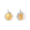 Nuevo Colgante Amarillo Zakilam Dios de la Riqueza Plata S925 Chapado en Oro Estilo Tibetano Colgante Cinta Lateral Colgante Accesorios