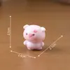 Miniatura Linda Cerdo Rosa Enojado Figura, Accesorios de Decoración DIY para Casa de Muñecas, Pequeños Adornos de Escritorio