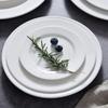 Prato redondo de cerâmica branca pura, prato plano para comida ocidental, prato de bife, prato de bolo de sobremesa, prato de bolinho de massa de restaurante, prato de sobremesa personalizável