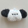 Lindo colgante de cachorro de hueso de peluche de dibujos animados, accesorios de bricolaje, bolso, decoración de ropa, broche, material