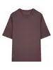 Top de punto para mujer, color liso, cuello redondo, manga corta, seda Tencel, drapeado, transpirable, corte ajustado, estilo suave para ir al trabajo