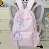 Nova mochila escolar para alunos do ensino fundamental, mochila de ombro duplo estilo coreano ins, leve para alunos do ensino médio, adequada para a aula e o trajeto, mochila versátil