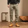Pantalones de Trabajo Americanos para Hombre Pierna Recta Holgada 2026 Nuevos Pantalones Largos Retro para Hombre Pantalones Casuales Multibolsillos Estilo Primavera y Otoño