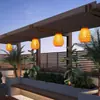 Lámpara solar exterior transfronteriza lámpara de linterna de bambú para colgar en árbol paisajismo de patio jardín lámpara de ambiente para balcón lámpara portátil