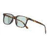 2025 Nuevas Gafas de Sol Cuadradas con Estampado de Leopardo Anti-UV para Hombre y Mujer, Gafas de Sol Retro de Moda Unisex