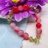 Nuevo Pulsera de Vidrio con Flor Flotante Dulce Estilo Mori Diseño Sencillo Nicho Ins Pulsera Gradiente Versátil para Estudiantes