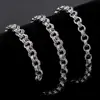 Cadena de Anillos Dobles de Acero Inoxidable Joyería DIY Collar Pulsera Círculo Cadena Hecha a Mano Cadena para Ropa Accesorios Cadena de Material Hecho a Mano