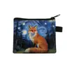 Nuevo Monedero de Gato Van Gogh Mini Bolsa de Almacenamiento Infantil Cartera Pequeña Cuadrada Bolsa Pequeña Linda para Niños