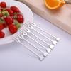 Garfo de Fruta de Aço Inoxidável 304 Criativo de Dois Dentes Placa de Fruta Salada Bolo Conjunto de Garfos Pequenos Garfo de Colher para Café Sobremesa