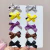 Presilha de Cabelo Colorida Doce e Fofa com Laço Multicor Estilo Ballet Fita Mini Bico de Pato Acessórios de Cabelo Adorno para Cabelo Trançado