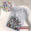 Taladro para uñas de caramelo de moda de red con punta inferior de diamante de color mezclado con forma explosiva cristal torcido amor caramelo joyería para uñas