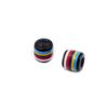 Cuentas de Agujero Grande Arcoíris Resina Rayas Color Mezclado Cuentas Cubeta Adornos para la Cabeza Pulsera Cuentas Dispersas Niñas DIY Accesorios de Mano para Niños