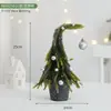 Arreglo de escritorio pequeño de Pe Scene de cedro Decoraciones navideñas de moda Adornos Árbol de Navidad Mini nevada flockada