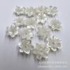Tazón Hexagonal de Flor de Concha Tallada Concha Blanca Flor Trompeta 10mm Cuentas Joyería Accesorios para el Cabello DIY Materiales Hechos a Mano