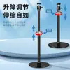 Soporte de Micrófono para Transmisión en Vivo de Disco de Escritorio Personalizado con Luz de Relleno Metálica, Gimbal para Fotografía con Teléfono y Soporte de Micrófono Ajustable