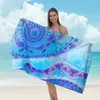 Toalha de Praia Estampada Transfronteiriça, Xale de Praia de Microfibra para Adultos, Toalha de Banho Absorvente de Água de Secagem Rápida, Toalha para Esportes Aquáticos