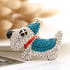 Llavero de aleación de diamantes transfronterizos europeos y americanos con colgante creativo de perro del zodíaco de los doce