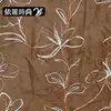 Tecido de veludo bordado com cordão para outono e inverno com bordado de folhas para vestidos femininos, casacos de estilo étnico, coletes e capas de almofada
