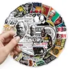 50 divertidos stickers de historia para uso transfronterizo, texto personalizado para materias de historia, stickers decorativos impermeables para teléfonos móviles y computadoras