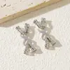 [Qualidade] Zircônia de ouro 18k fivela de pérola de 8 caracteres acessórios de joalheria diy corrente de suéter de abotoamento duplo conexão acabamento