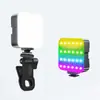 Luz de relleno de bolsillo Ruifutu Mini Portátil luz cuadrada rgb luz de relleno para teléfono móvil Lámpara de iluminación en vivo luz de ambiente