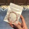 Pulsera de cristal de pareja de dibujos animados para mujer, venta al por mayor, hecha a mano, diseño de nicho de cuentas, bricolaje, pulsera transparente de hielo para estudiantes, gran oferta