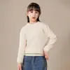 Ropa de punto para hombre y niño, nuevo estilo transfronterizo, cuello semi-alto, corte holgado, engrosado, jersey estilo coreano, suéter de otoño/invierno para niñas, 2025