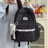 Mochila de Estilo Coreano Ins con Lunares, Linda y Elegante, Mochila de Gran Capacidad para Estudiante de Secundaria, Mochila Versátil Estilo Bosque