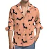 Nueva Camisa Hawaiana de Manga Larga Casual para Hombre Impresa en 3D Serie de Halloween de Comercio Exterior Más Vendida Transfronteriza