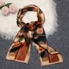 Lenço Longo de Seda Lenço de Seda de Amora Feminino Exquisito Pônei Liso Crepe Cetim Top Camada Dupla Versátil Celebridade da Internet Fita Longa