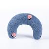 Almohada para gato juguete en forma de U protectora de la columna cervical sueño profundo almohada para mascota cachorro gato almohada suministros para mascotas