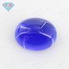 Gema Huagang en forma de huevo, cristal puntiagudo azul, piedra desnuda, venta al por mayor, diamante sintético de imitación plano y ovalado, bricolaje