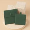Bolsa de Joias de Microfibra da Moda com Cartão Interno, Bolsa de Joias Portátil com Tampa Flip-Top, Bolsa de Armazenamento à Prova de Poeira para Colares, Pingentes e Brincos