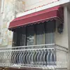 Toldo Curvo Estilo Francés Decoración de Puerta Toldo Trapezoidal Fijo Parasol Tienda Plegable Semicircular Toldo Sandía Toldo para Ventana