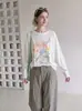 Camisa blanca de manga larga con protección solar para mujer, verano 2026, corte holgado, adelgazante, estilo casual, top fino para capas con protección solar, estilo coreano