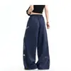 Pantalones de chándal nuevos, modernos y elegantes, con un diseño de marca de moda, pantalones holgados de pierna ancha, versátiles y con caída, pantalones casuales holgados