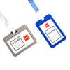 Estuche Portatarjeta Doble Transparente con Cordón de Plástico Control de Acceso Estudiantil Tarjeta de Transporte Tarjeta Bancaria Tarjeta de Comida Estuche Protector para Tarjeta de Entrega Tarjeta de Identificación