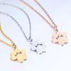 Venta caliente transfronteriza acero de titanio creativo garra de gato de mascota garra de perro collar con colgante joyería de cadena de clavícula simple personalizada para mujer