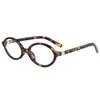 Marco de Gafas Ovalado Estilo Mismo que Zhang Yuanying Gafas de Nerd Marco Pequeño para Mujer Ojo de Gato Vintage Espejo Plano Anti-luz Azul