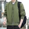 JEEP SPIRIT jaqueta nova masculina gola alta solta algodão tamanho grande jaqueta casual masculina casaco 2873
