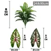 Fabricante de Plantas Verdes Artificiais, Folhas de Calathea, Plantas com Folhas Coloridas, Plantas Verdes em Vasos de Chão, Árvores Artificiais, Decoração de Interiores para Casa, Fornecimento Transfronteiriço