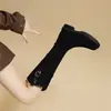 Botas Largas Casuales para Mujer 2026 Otoño/Invierno Nuevas Botas Arrugadas Vintage Punta Redonda Francesa Adelgazantes Botas Altas