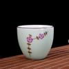 Juego de té kung fu de cerámica celadón medio directo de fábrica, juego de té individual, taza de té maestra individual, se puede imprimir el logo