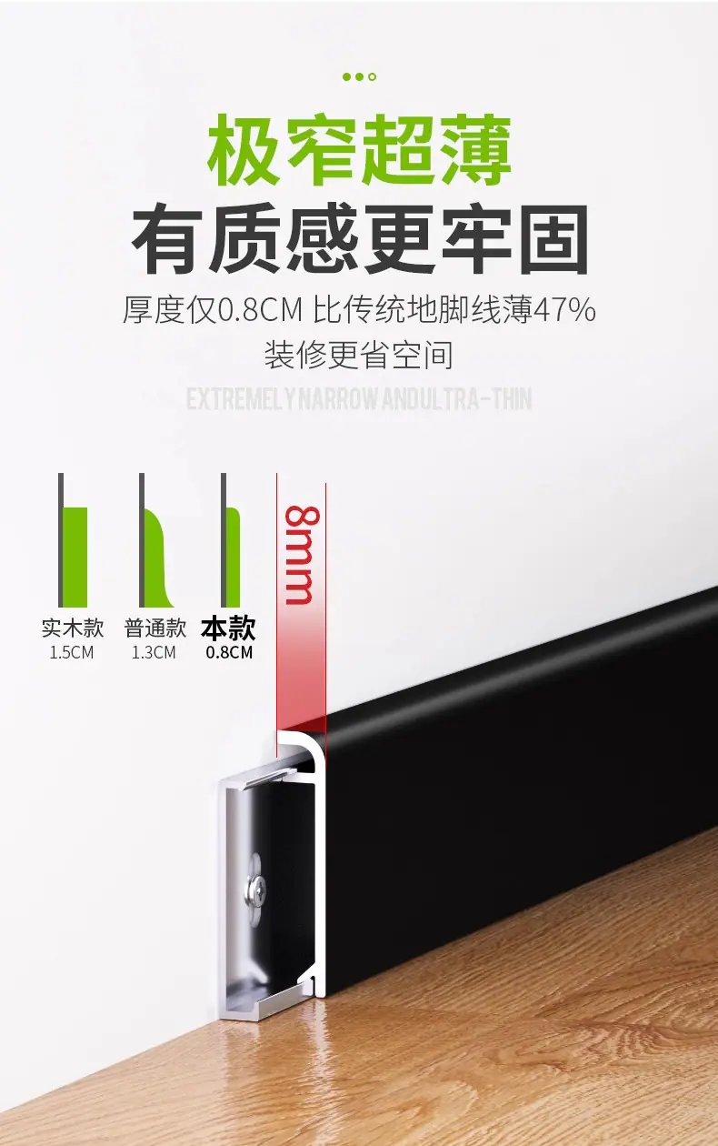 家装铝合金踢脚线