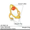 Anillo de Acero Inoxidable con Circonita Transfronterizo, Diseño de Nicho, Sensación de Alta Gama, Anillo de Lujo Ligero, Forma Irregular, Joyería que no se decolora